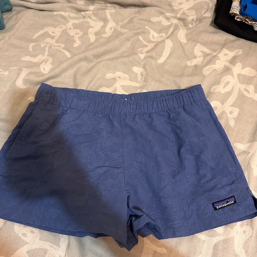 Patagonia Women's Blue Patterned Athletic Shorts